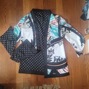 Chico's kimono style reversible jacket